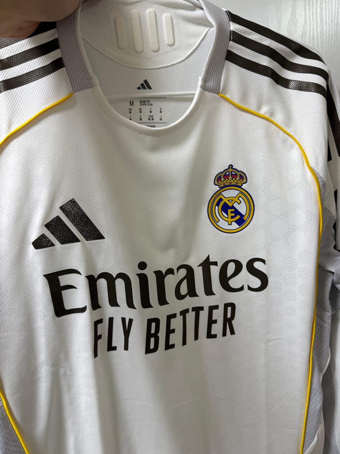 레알마드리드 2425 홈 어센틱 긴팔 노마킹 해외 M 상품이미지3