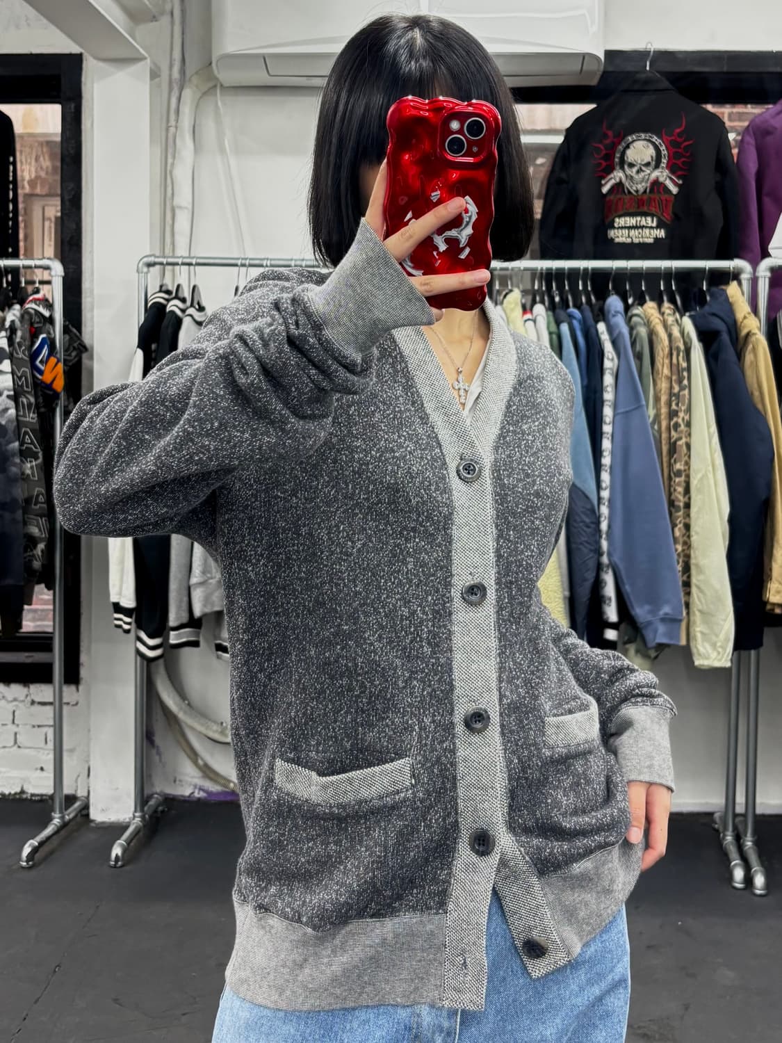 히스테릭 글래머 빅로고 가디건 상품이미지5