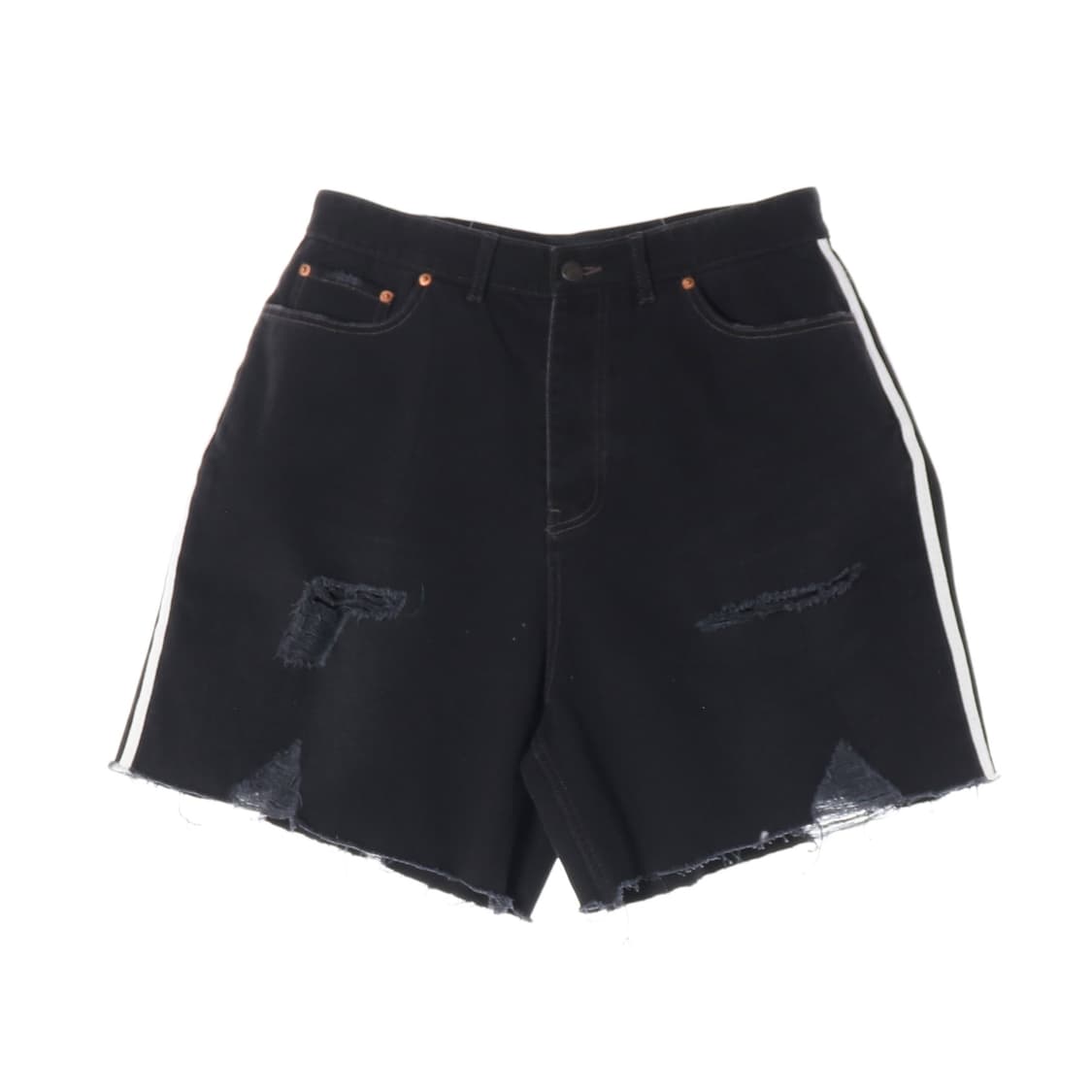 발렌시아가 x 아디다스 23SS 배기 쇼츠 블랙 데님 쇼츠 반바지 M
 상품이미지1