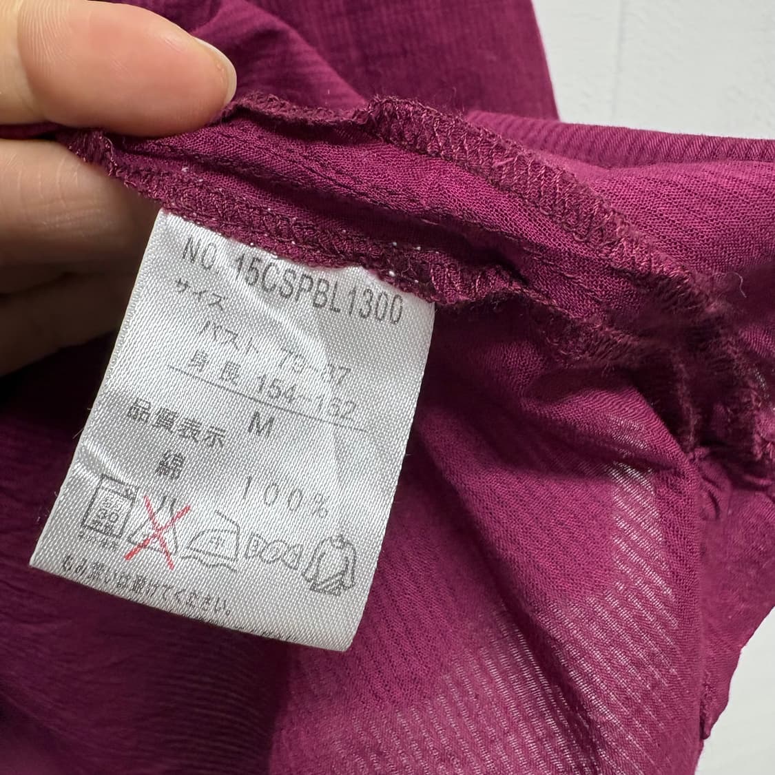 쉬미즈 퍼플 버건디 히피 모리걸 블라우스 JPN 상품이미지3