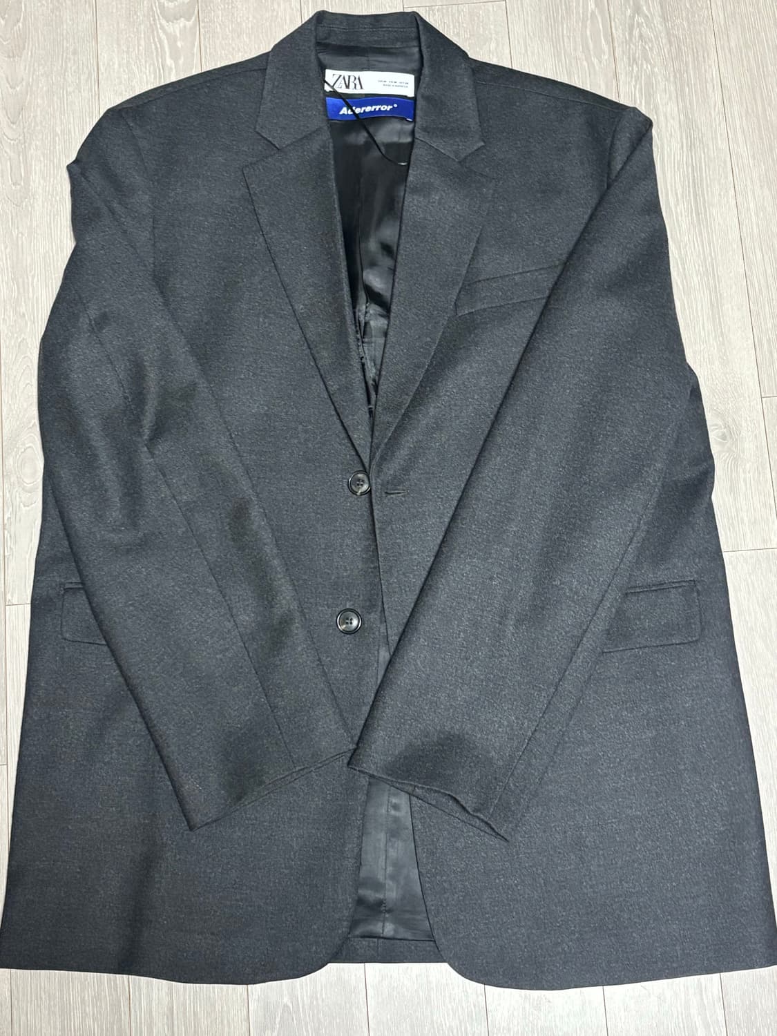 자라 x 아더에러 오버사이즈 울 블레이저 다크 그레이 상품이미지2