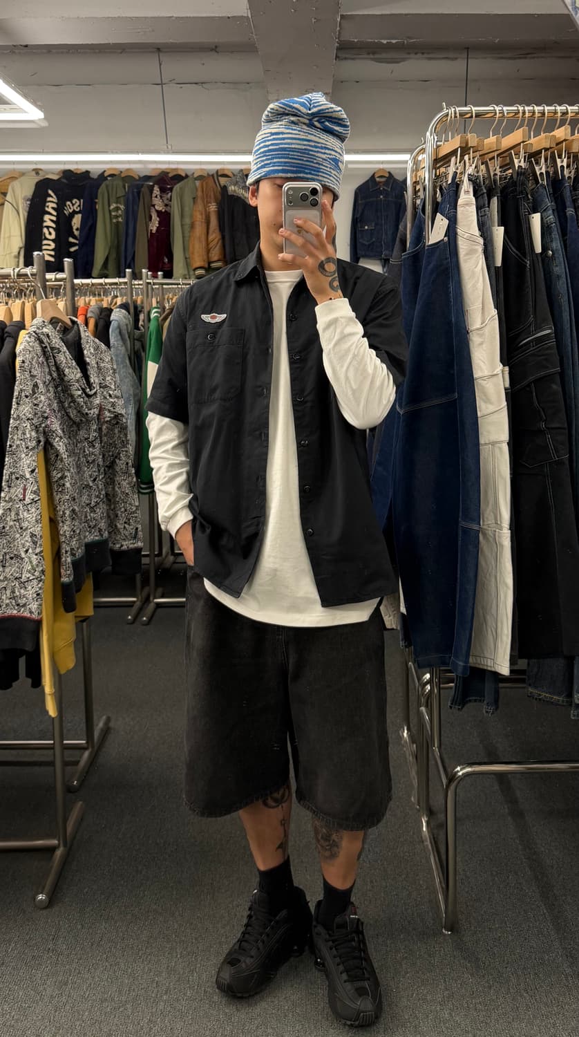 M)할리데이비슨 빈티지 100주년 패치 반팔셔츠 상품이미지1