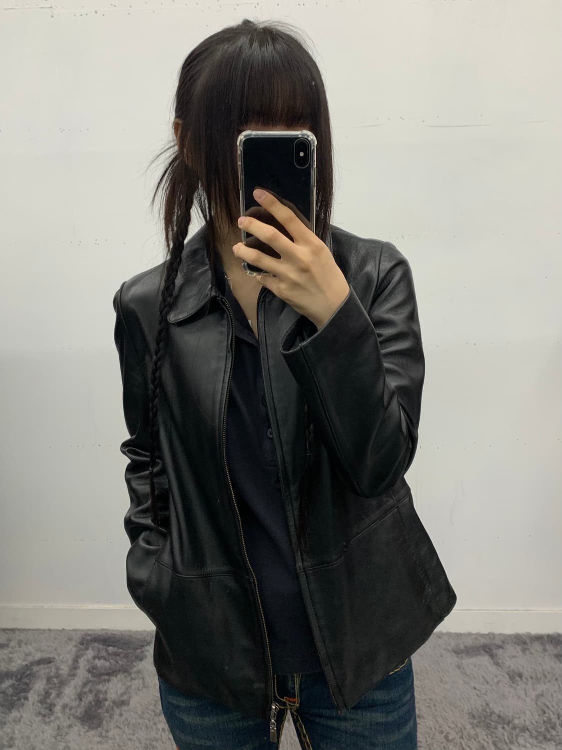 마리 끌레르 램스킨 레더 자켓 상품이미지4