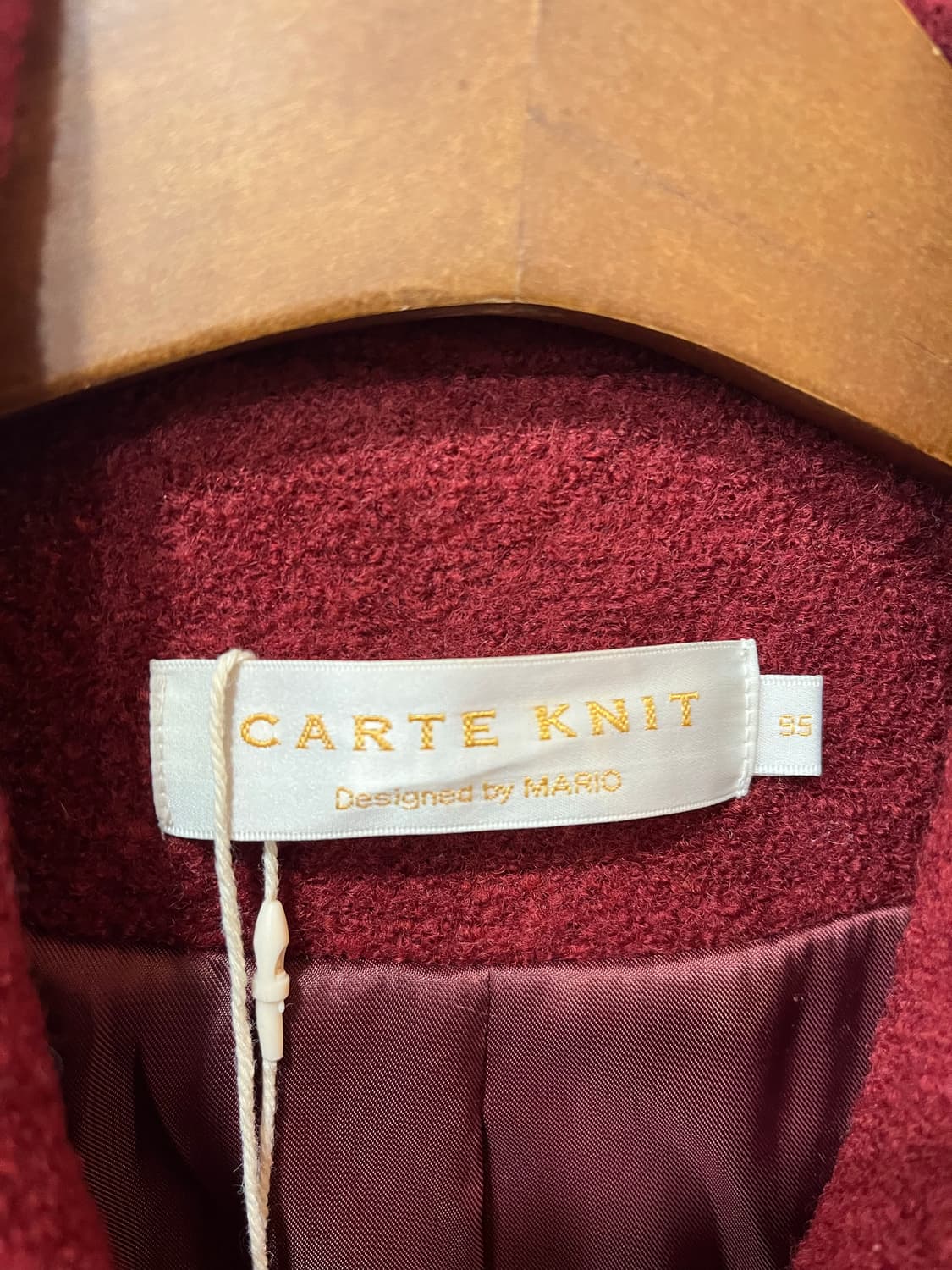 카르테니트 레드 울 자켓 자수 포인트 상품이미지4