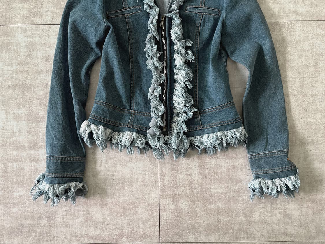 fringe denim jacket 상품이미지3