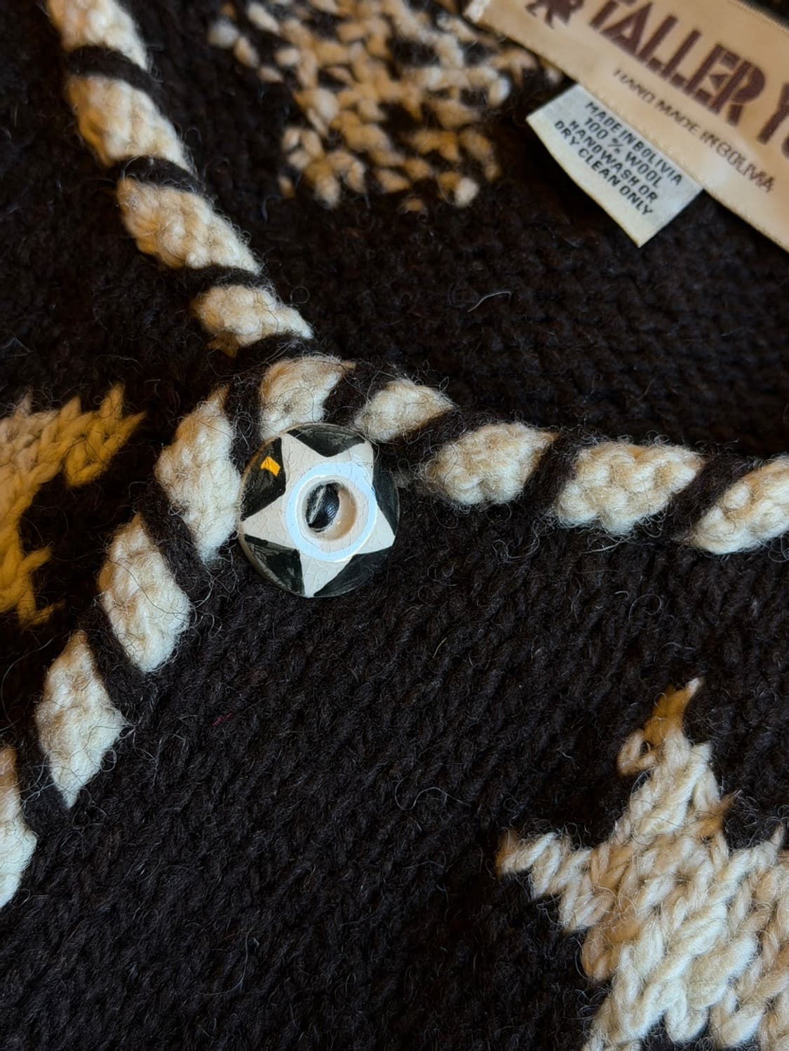 VTG 셔틀랜드울 니트 가디건 여성66-77 상품이미지3