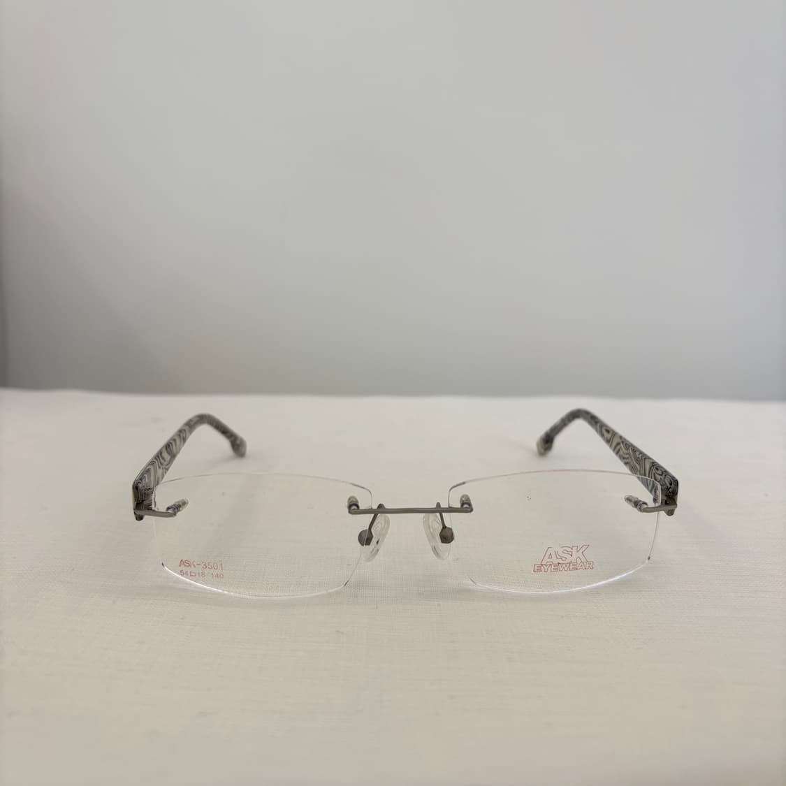 ASK 사각 무테 빈티지 안경 상품이미지1