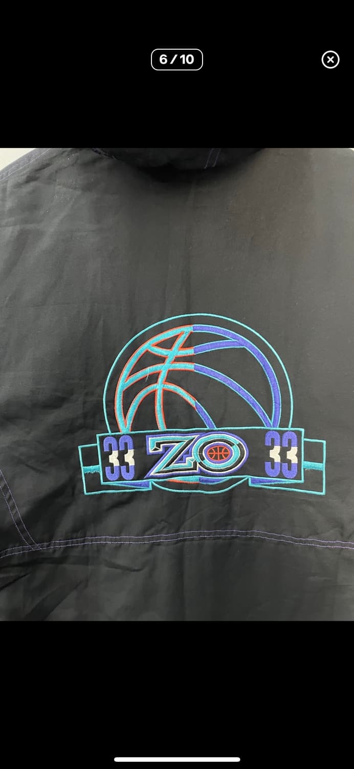 나이키 90s 알론조 모닝 샬럿 호네츠 백로고 자켓 A3116 상품이미지5