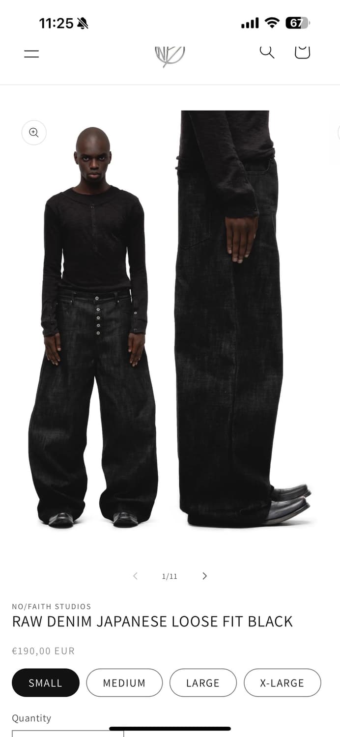 No faiths Studios 루즈핏 데님 s 상품이미지1