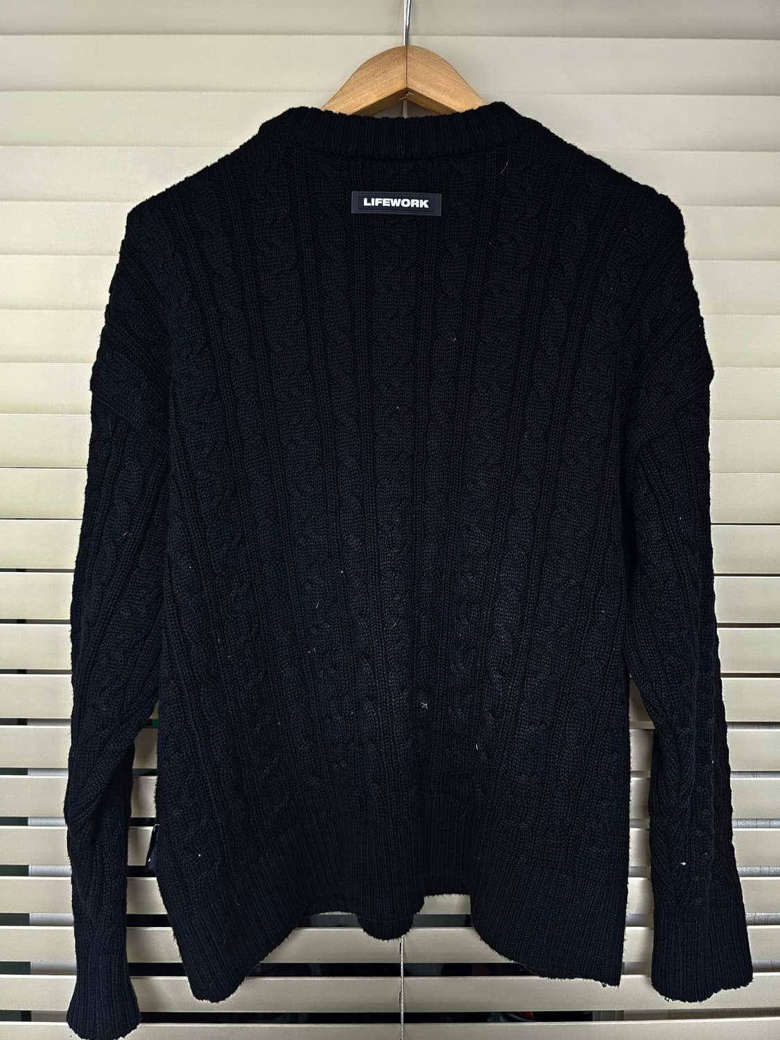 라이프워크 케이블 크루넥 니트 M 상품이미지3