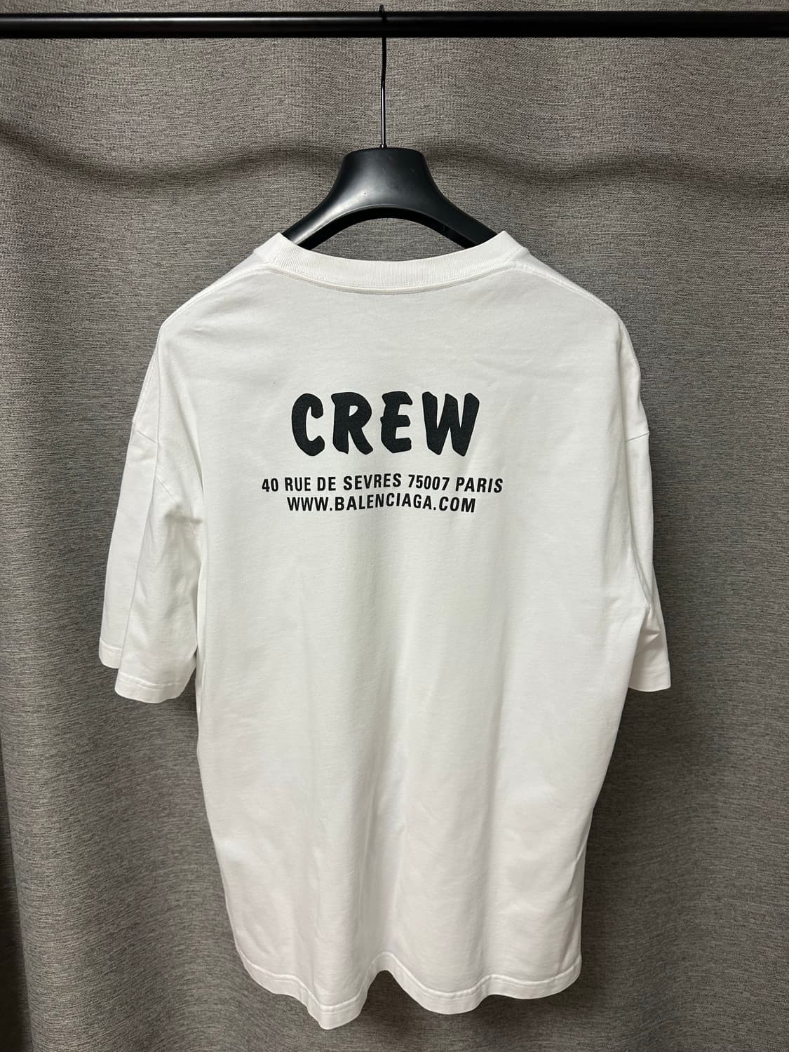 발렌시아가 크루 로고 반팔 화이트 (S/105) 상품이미지2
