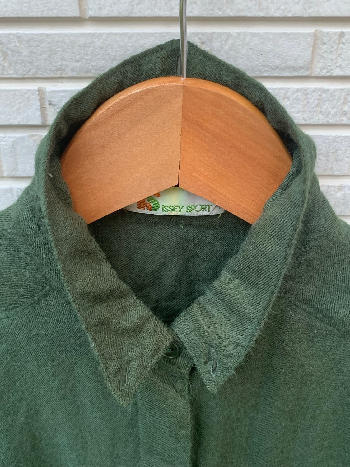 Issey Miyake Sport 그린 울 셔츠 상품이미지6