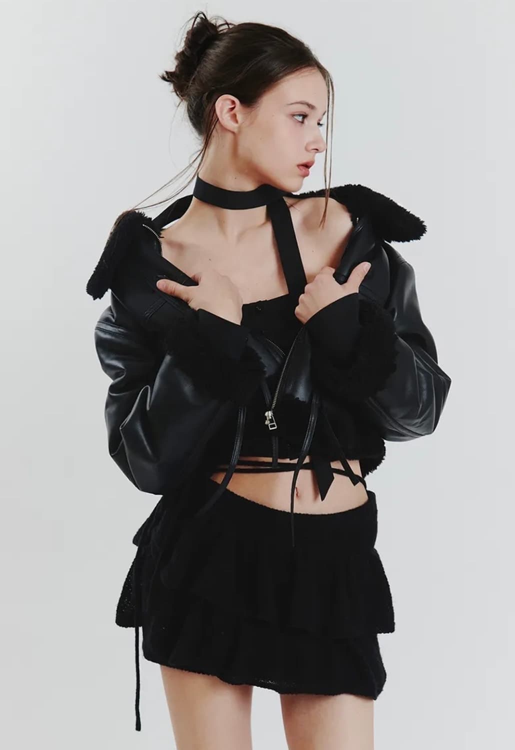 페인오어플레져 ANGELA KNIT SKIRT 블랙 상품이미지1
