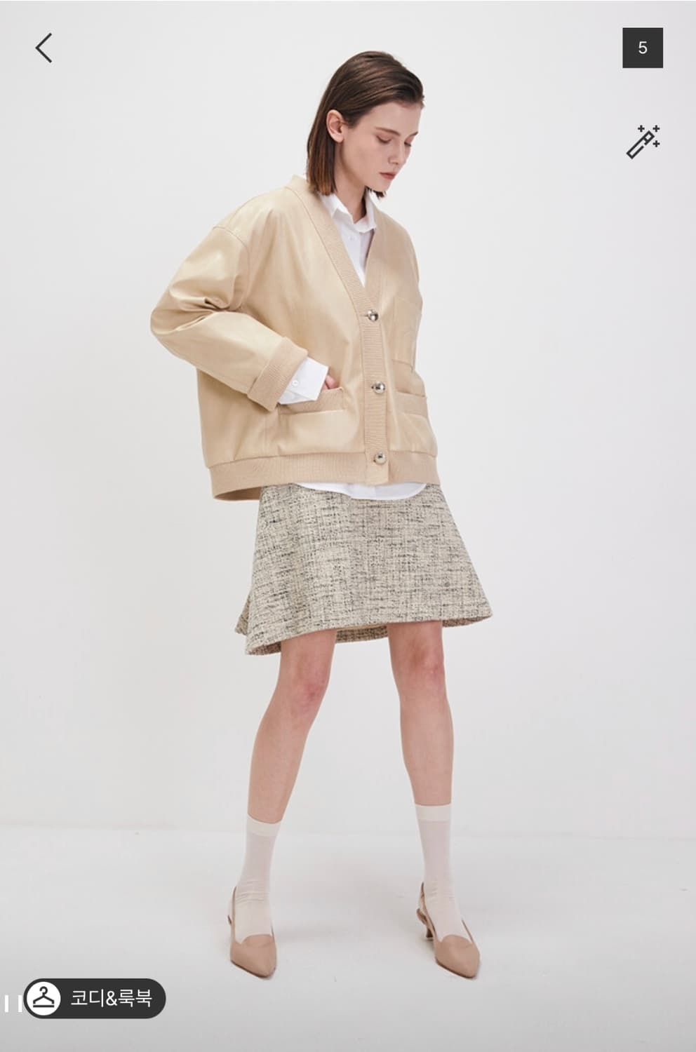 (한섬) SYSTEM 시스템 페이크레더 자켓 66 상품이미지1