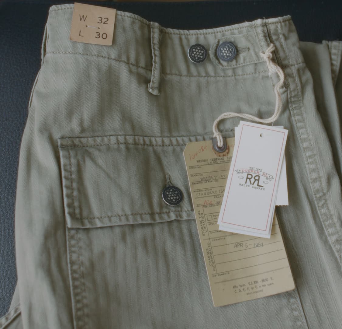 rrl 더블알엘 헤링본 퍼티그 팬츠 32 x 30 상품이미지3