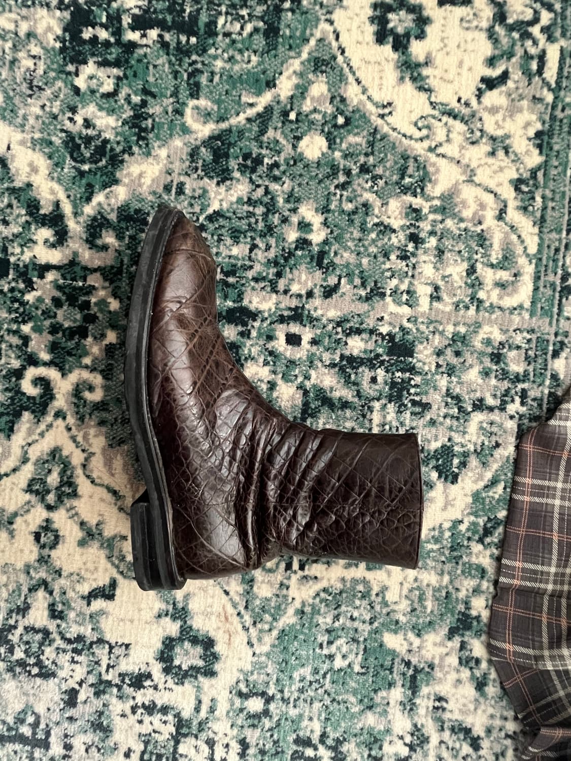 앤더슨벨 크록 뉴 패널 스퀘어토 부츠 42(270) 카키/블랙 상품이미지3