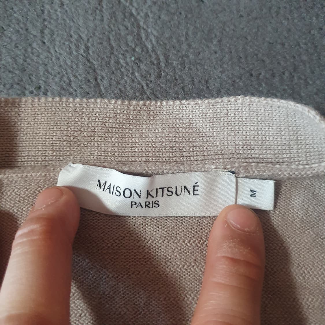 메종키츠네 여성 폭스헤드 울 가디건 M 모카 상품이미지5
