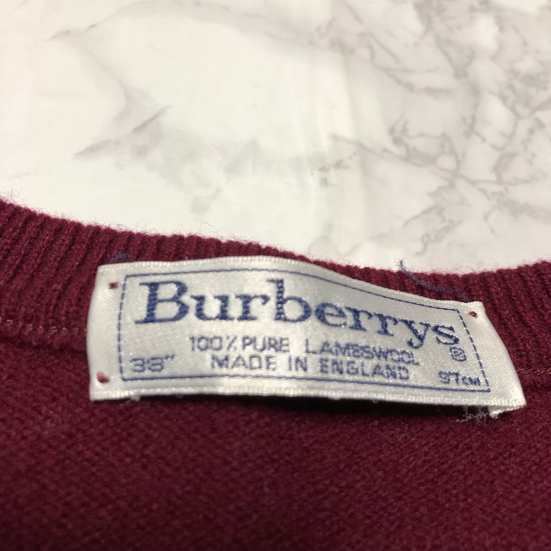 버버리 니트 정품 버건디 상태최고 클래식 상품이미지5