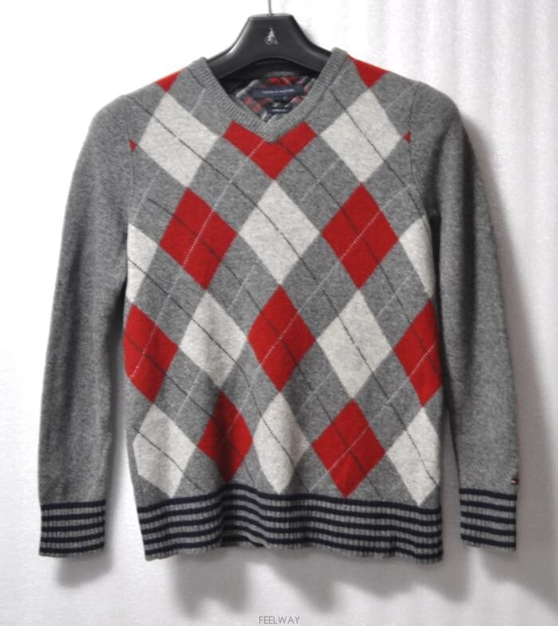 타미힐피거/남성브이넥니트티(사이즈마른95) 상품이미지1