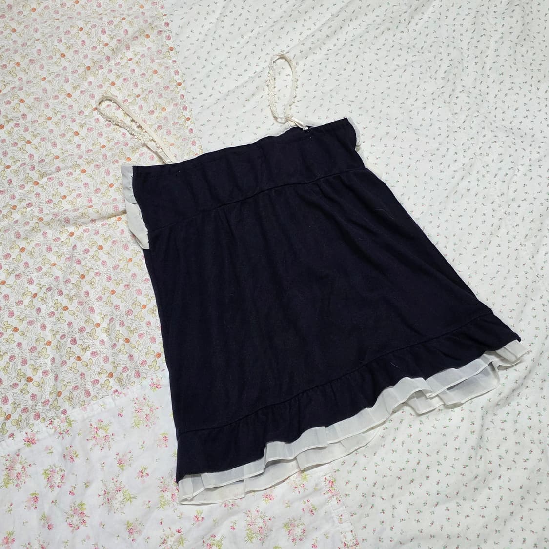 빈티지 로걀 레이스 빅 리본 로걀탑 가디건 세트 히메갸루 리즈리사깔 상품이미지3