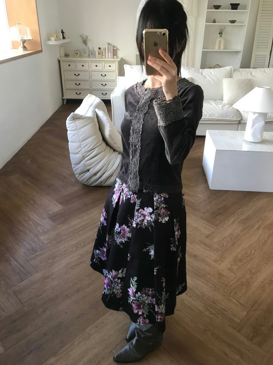 vintage pattern skirt 상품이미지6