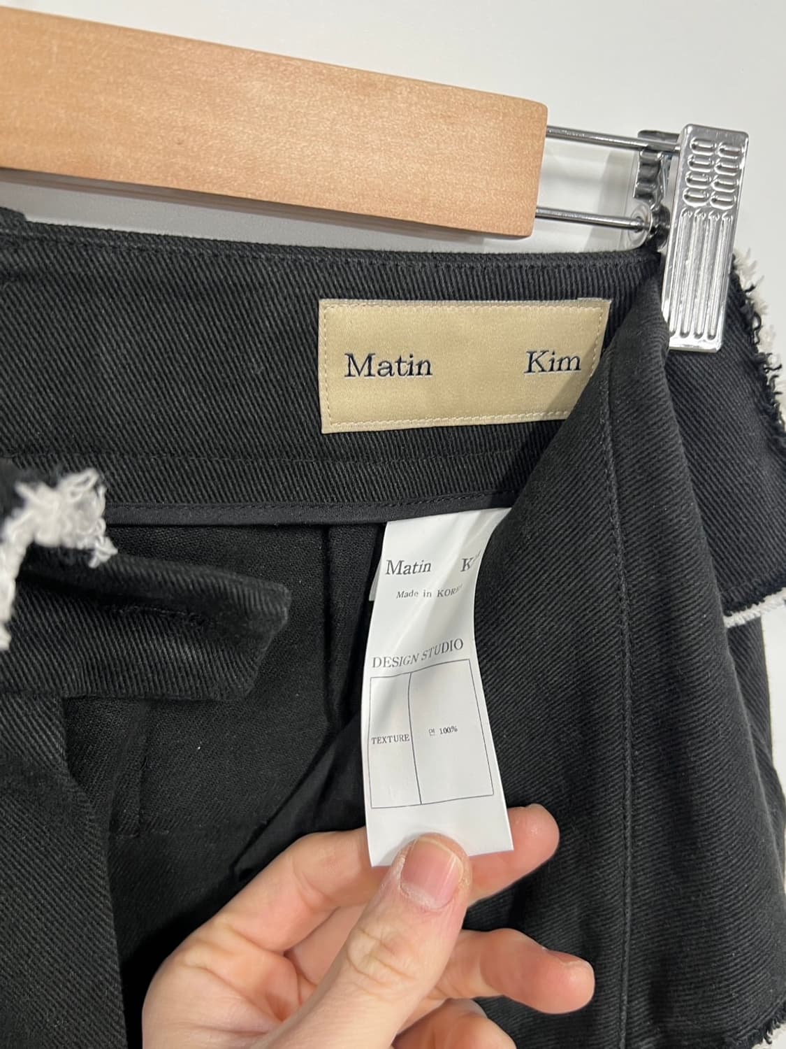 마뗑킴 블록 디테일 스티치 와이드핏 카고 팬츠 상품이미지5