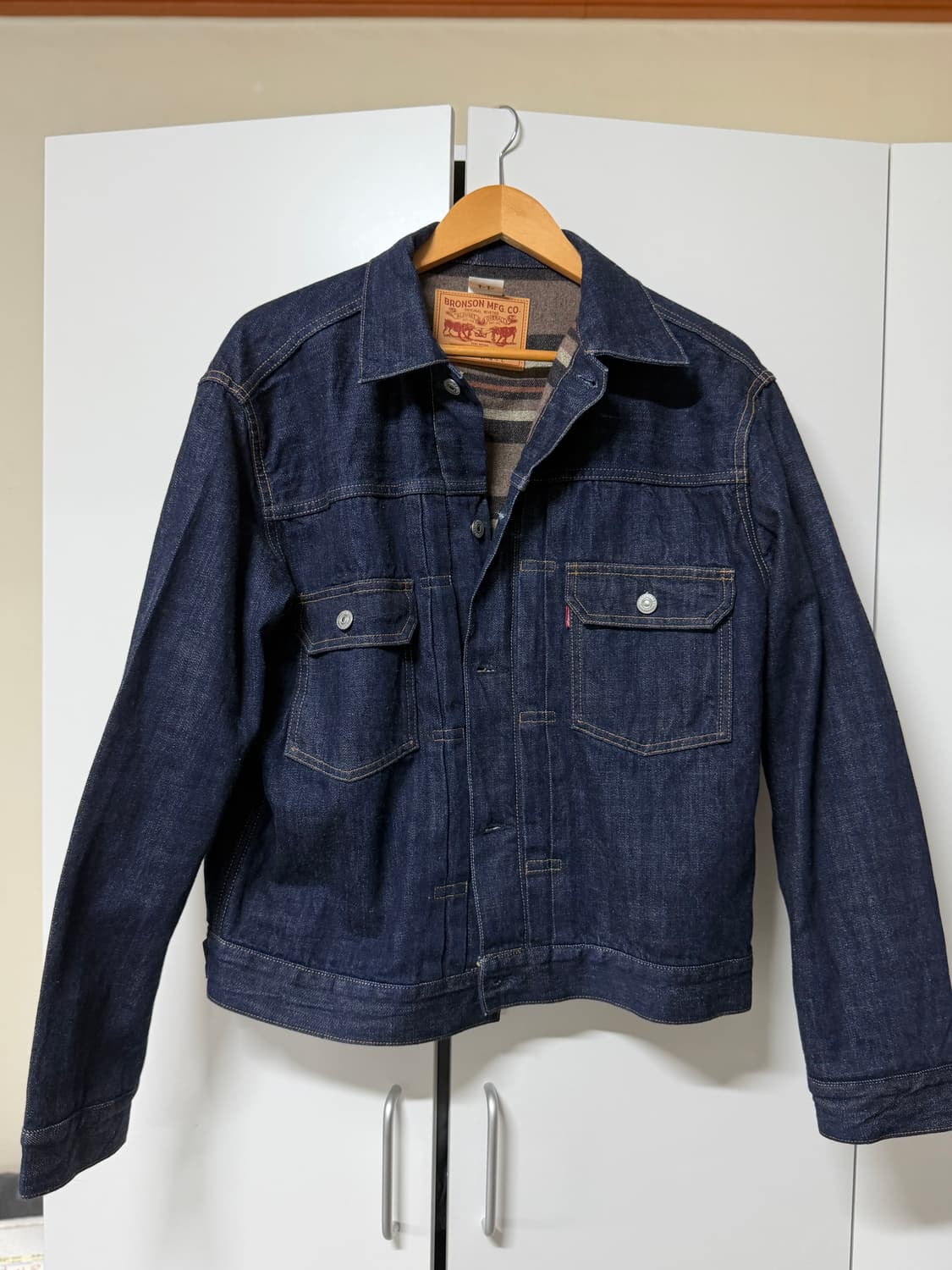 중국판 브론슨 데님자켓 44사이즈 판매합니다. 상품이미지1