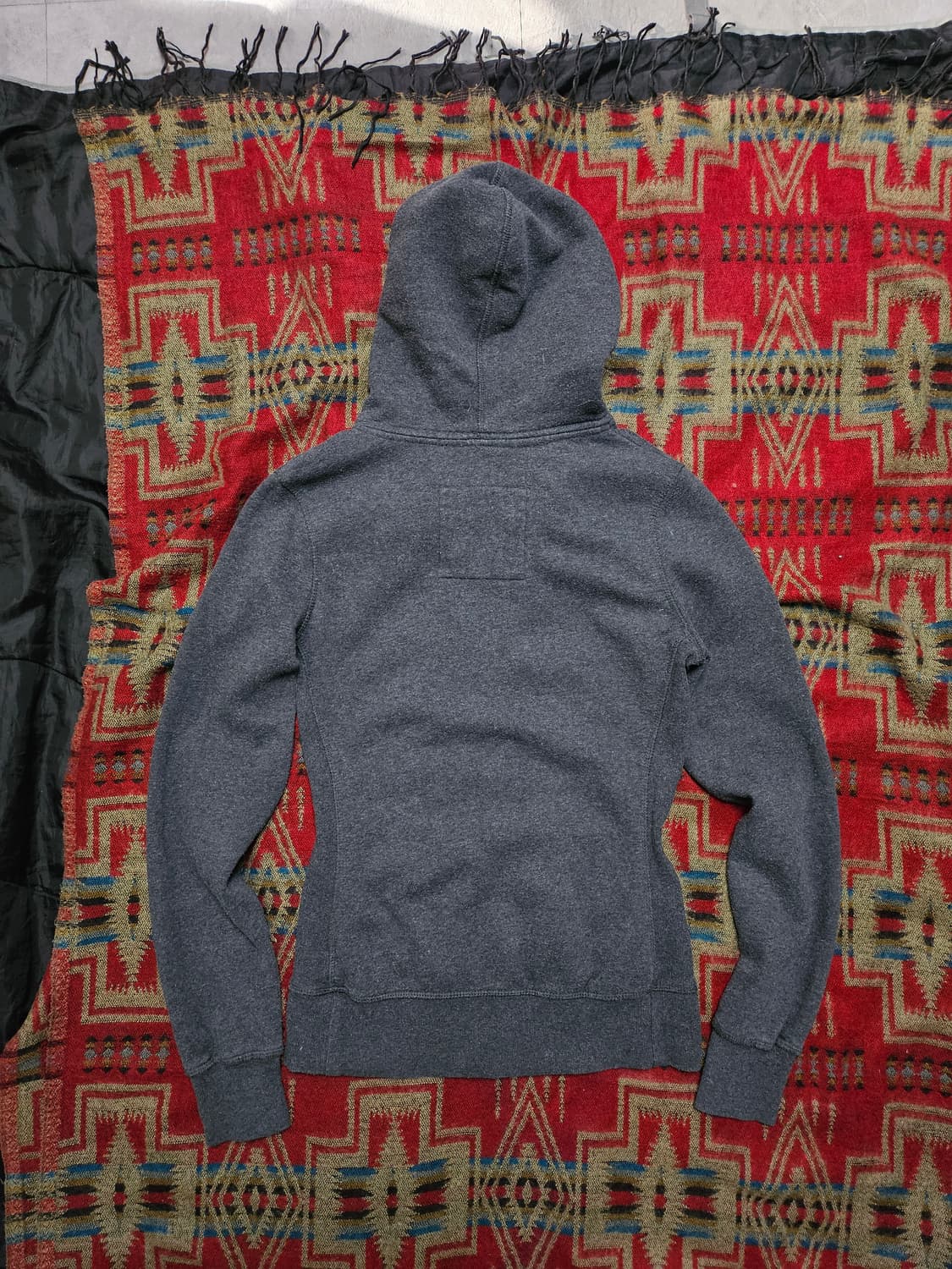 H&M 딱붙핏 차콜 후드 집업 상품이미지2