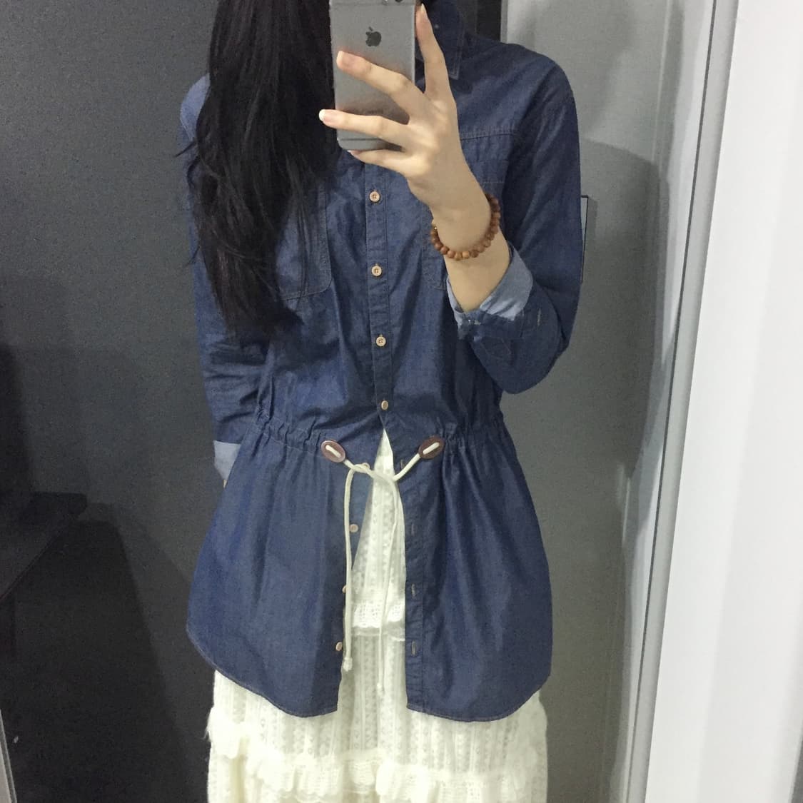 The north face 화이트라벨 데님 셔츠 상품이미지1