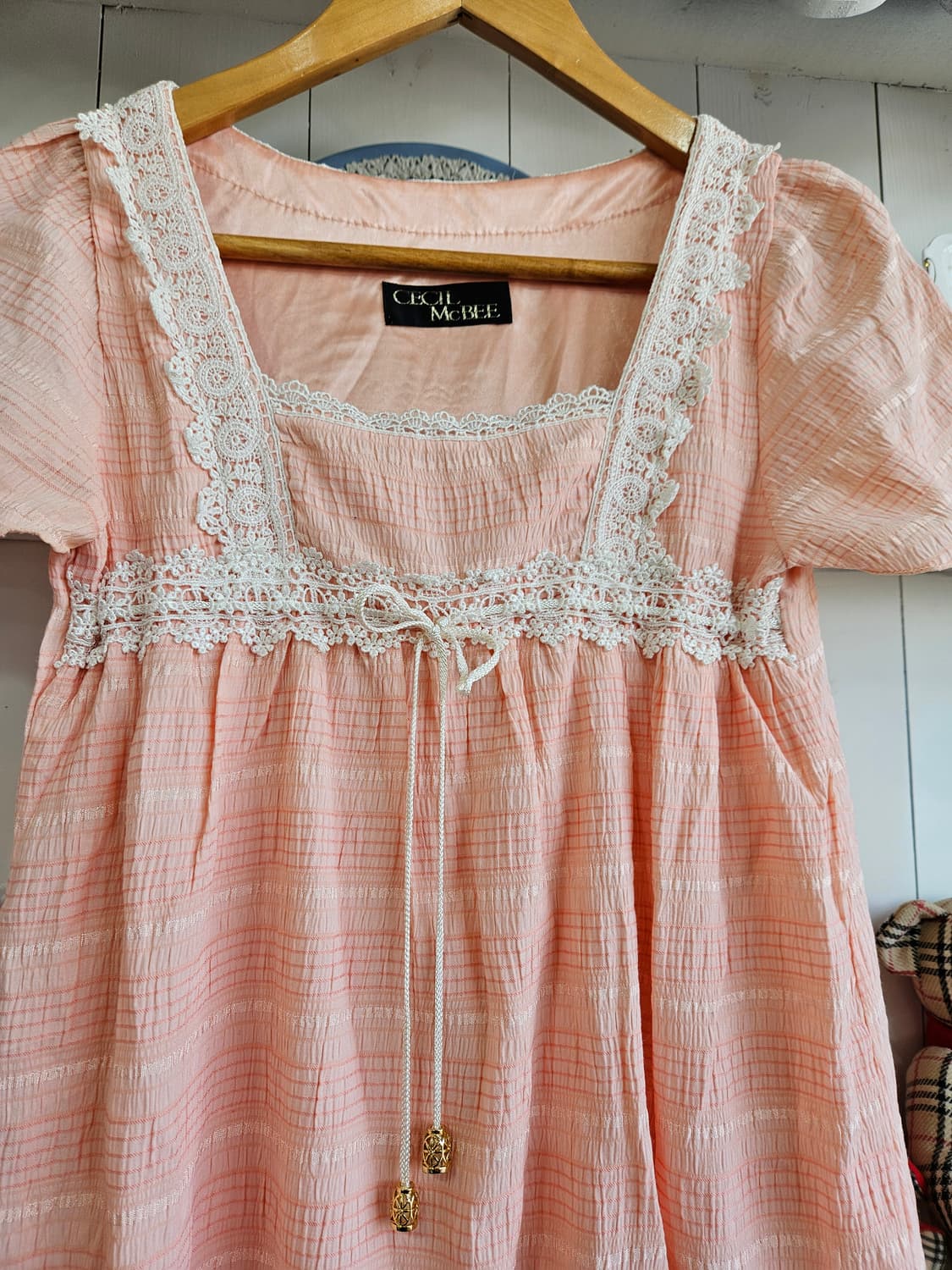 세실맥비 레이스 핑크 원피스 상품이미지2