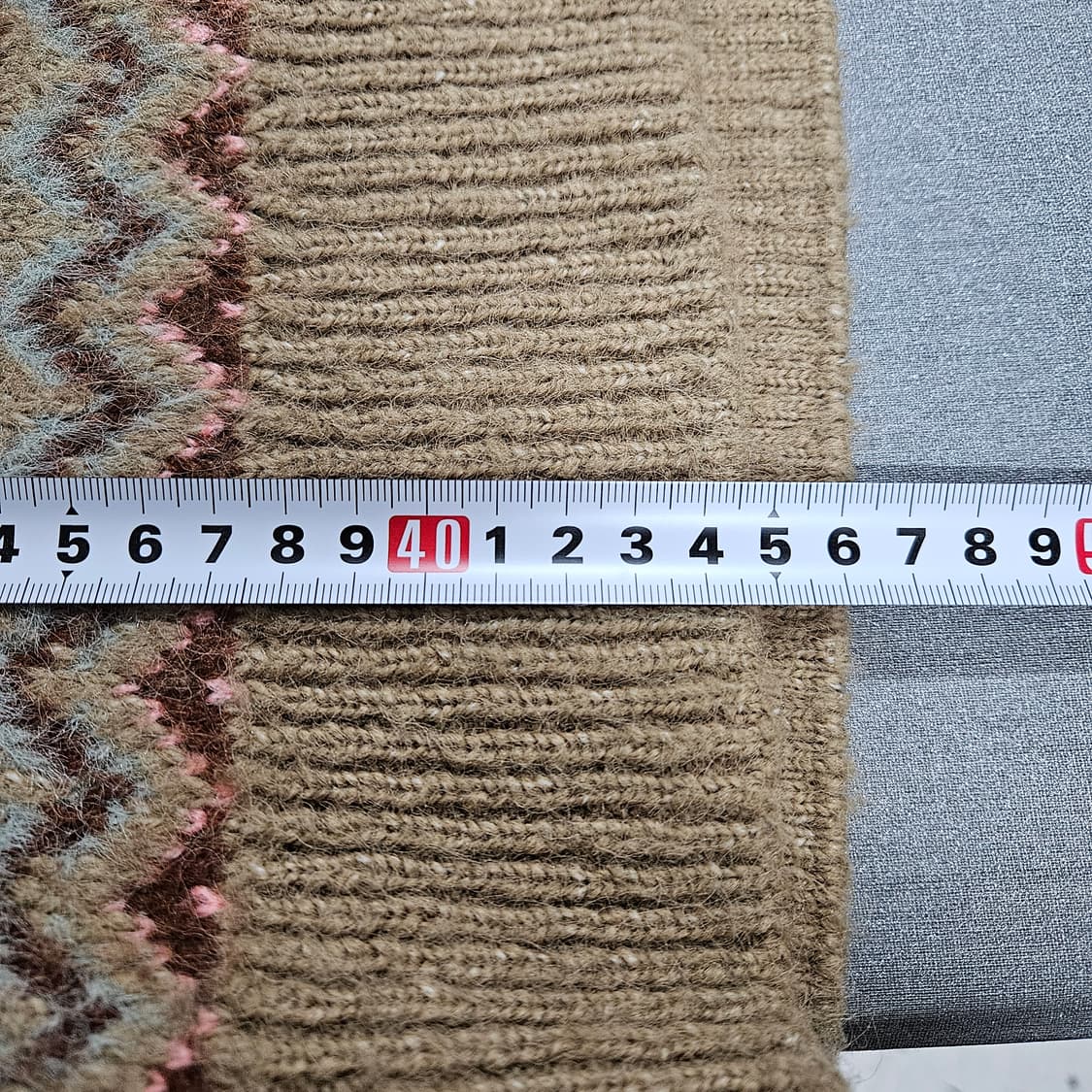 여성M) 자라 모헤어 에스닉 패턴 브이넥 크롭 니트 상품이미지6