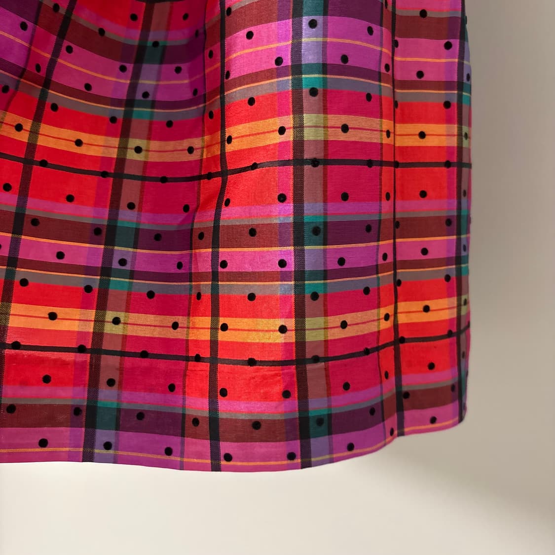 vivid dot check skirt 상품이미지3