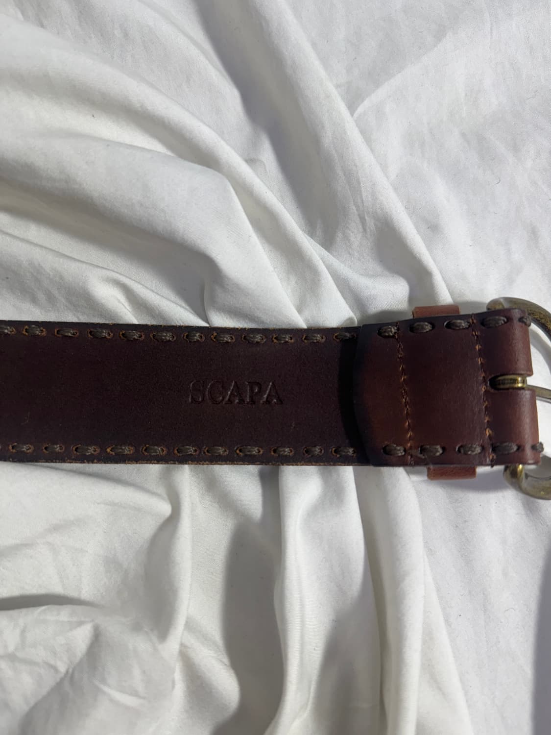 빈티지 오리엔탈 스티치 레더 벨트 상품이미지5