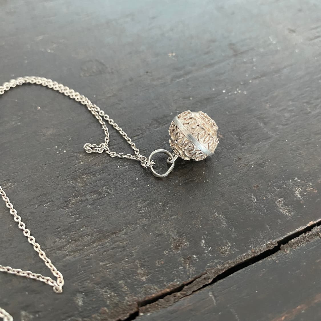 antique bell 925silver necklac 상품이미지4