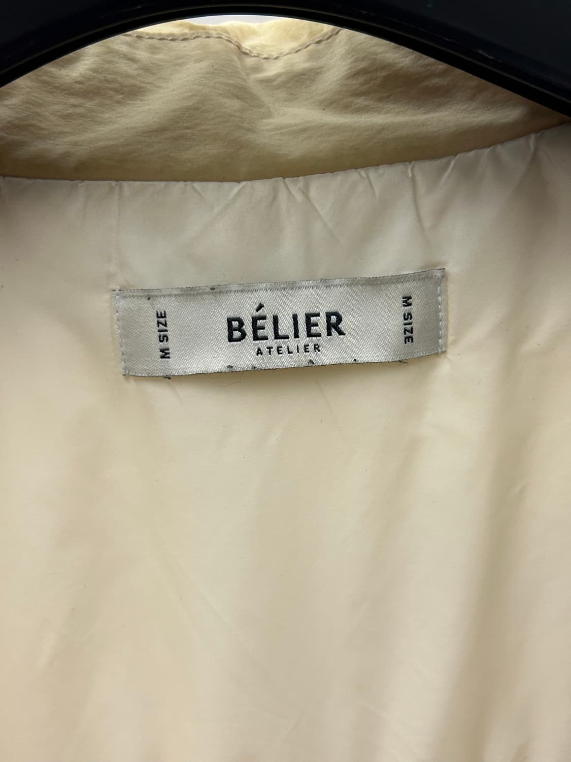 빌리에(Belier) 베이지 오픈 카라 셔츠 남방 상품이미지6