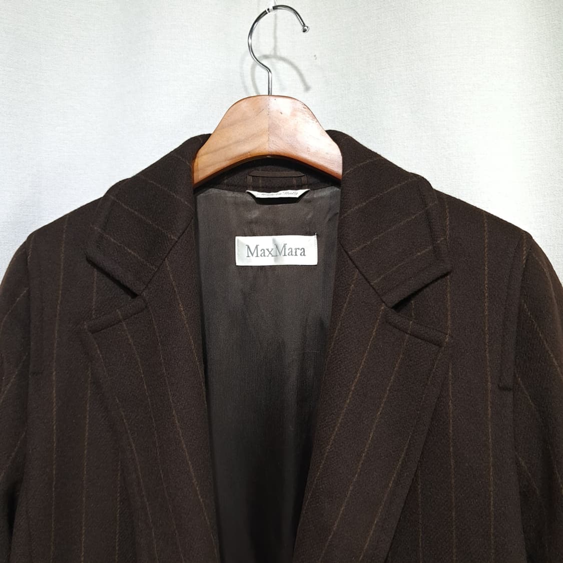 CL003 S/M 막스마라 이탈리아 울&앙고라 핀스트라이프 코트 상품이미지2