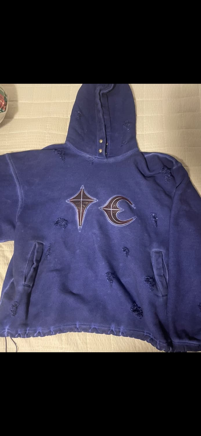 떠그클럽 락 후드 데미지 블루 상품이미지3