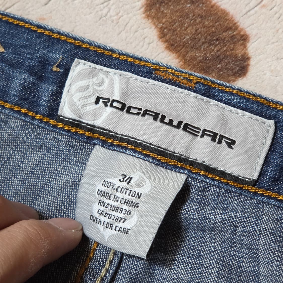 로카웨어 진청 데님 힙합 팬츠 상품이미지8