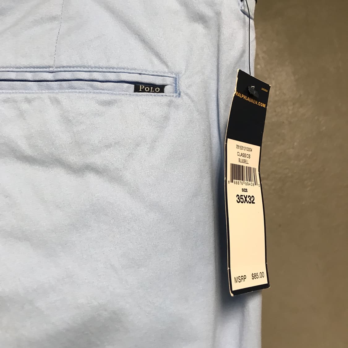 폴로 랄프로렌 치노 팬츠 블루 새상품 35/32   상품이미지5