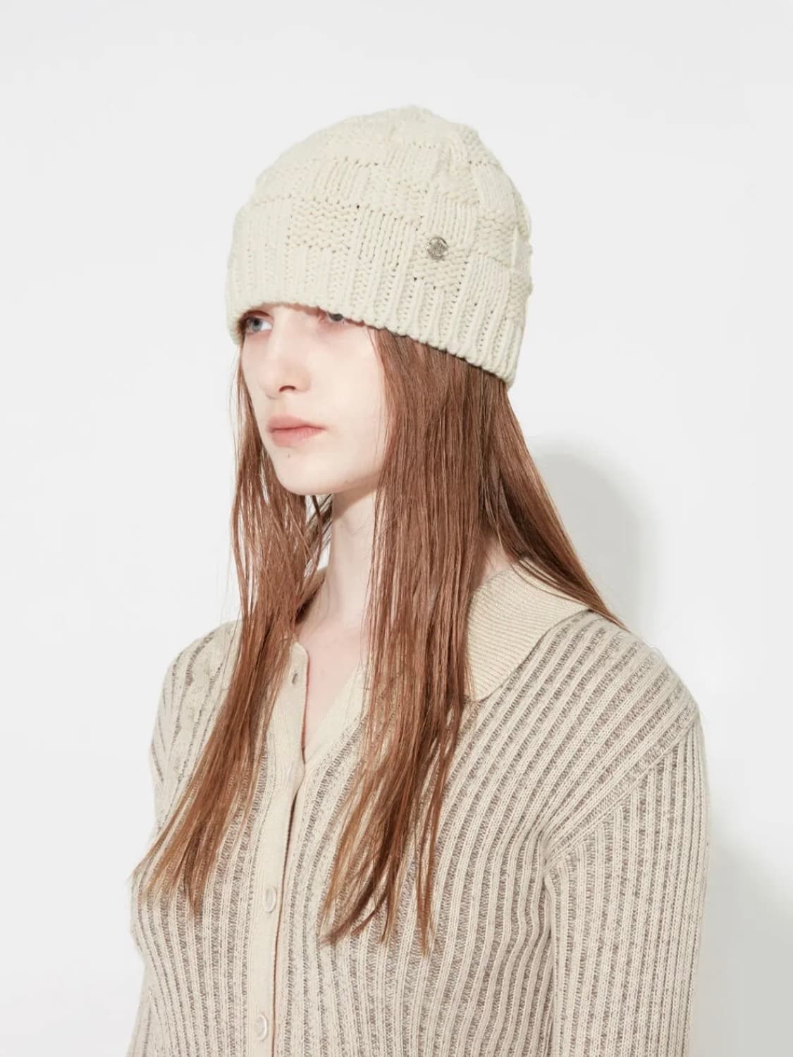 로우타이드 자카드 니트 비니 상품이미지2