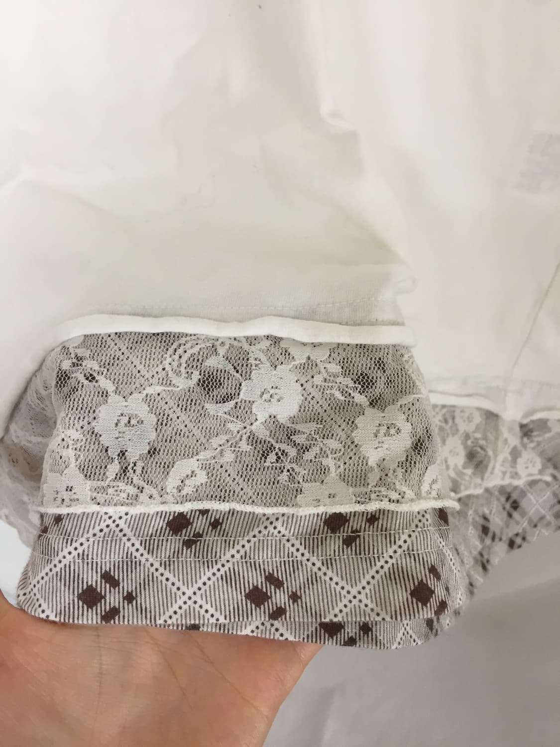 모리걸 레이스 레이어드 티셔츠 상품이미지4