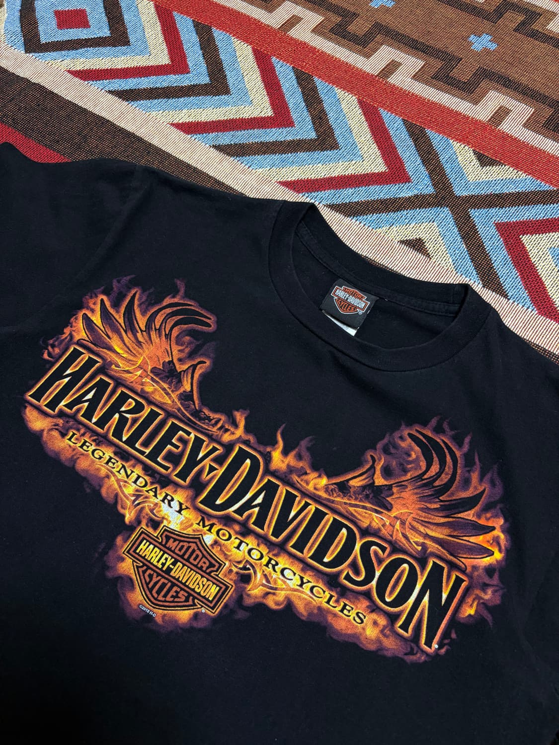 00s Harley Davidson 할리 데이비슨 플레임 반팔 티셔츠 상품이미지2