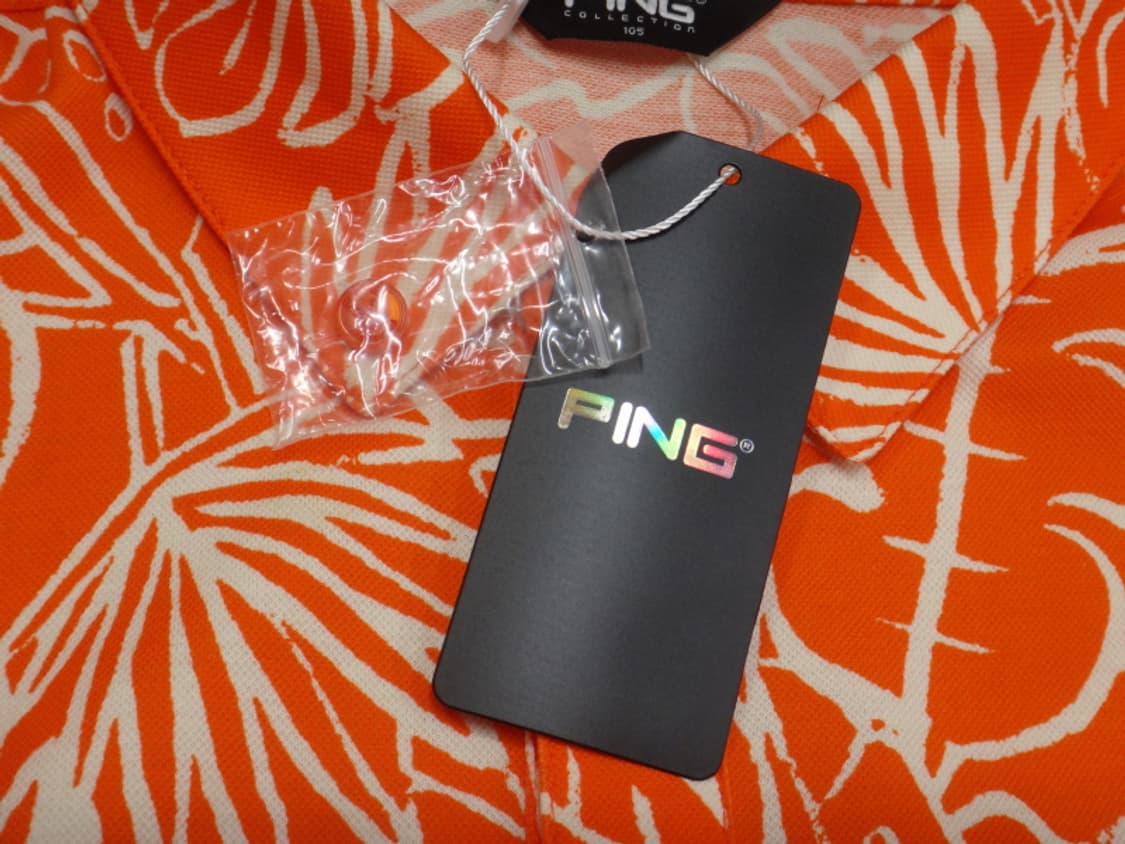 (105) 핑 골프 잎새 문양 카라넥 반팔 티셔츠 상품이미지5