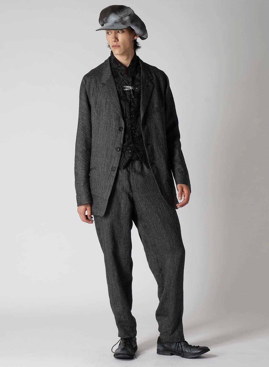 요지 야마모토 뿌르 옴므 24ss 리넨 자켓, 팬츠 셋업 상품이미지4