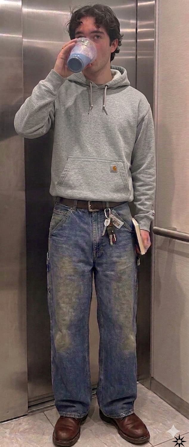 칼하트 회색 후드티 상품이미지5
