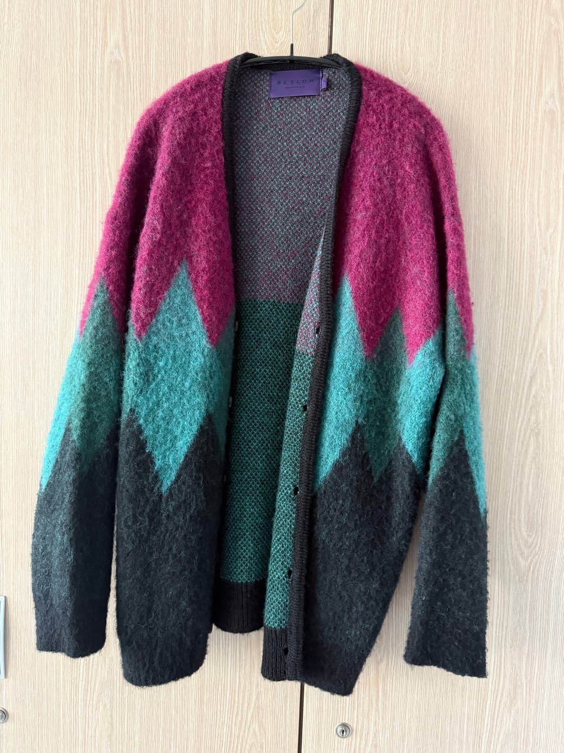 비슬로우 퍼플 모헤어 가디건 상품이미지1