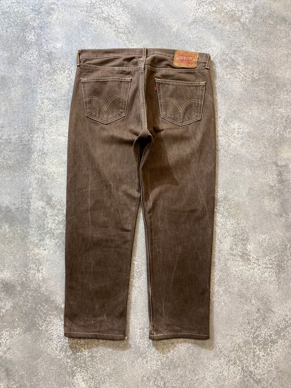 [36] 00s Levi's 501 리바이스 브라운 워시드 데님팬츠 상품이미지1