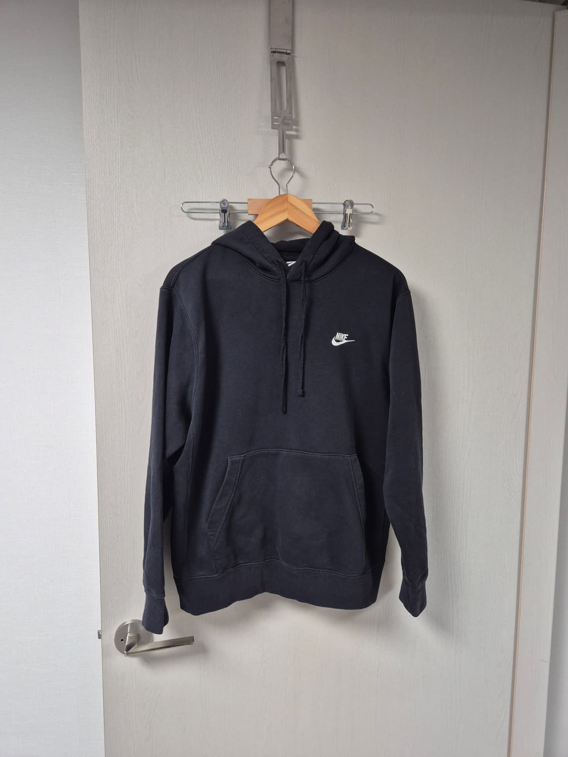 나이키 블랙 기모 후드티 100 상품이미지1