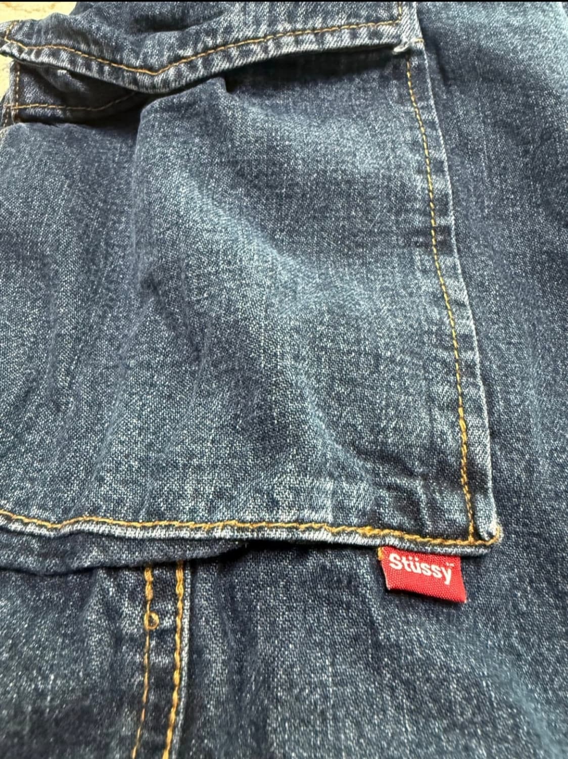 90s 빈티지 스투시 데님 카고 반바지(30) 상품이미지4