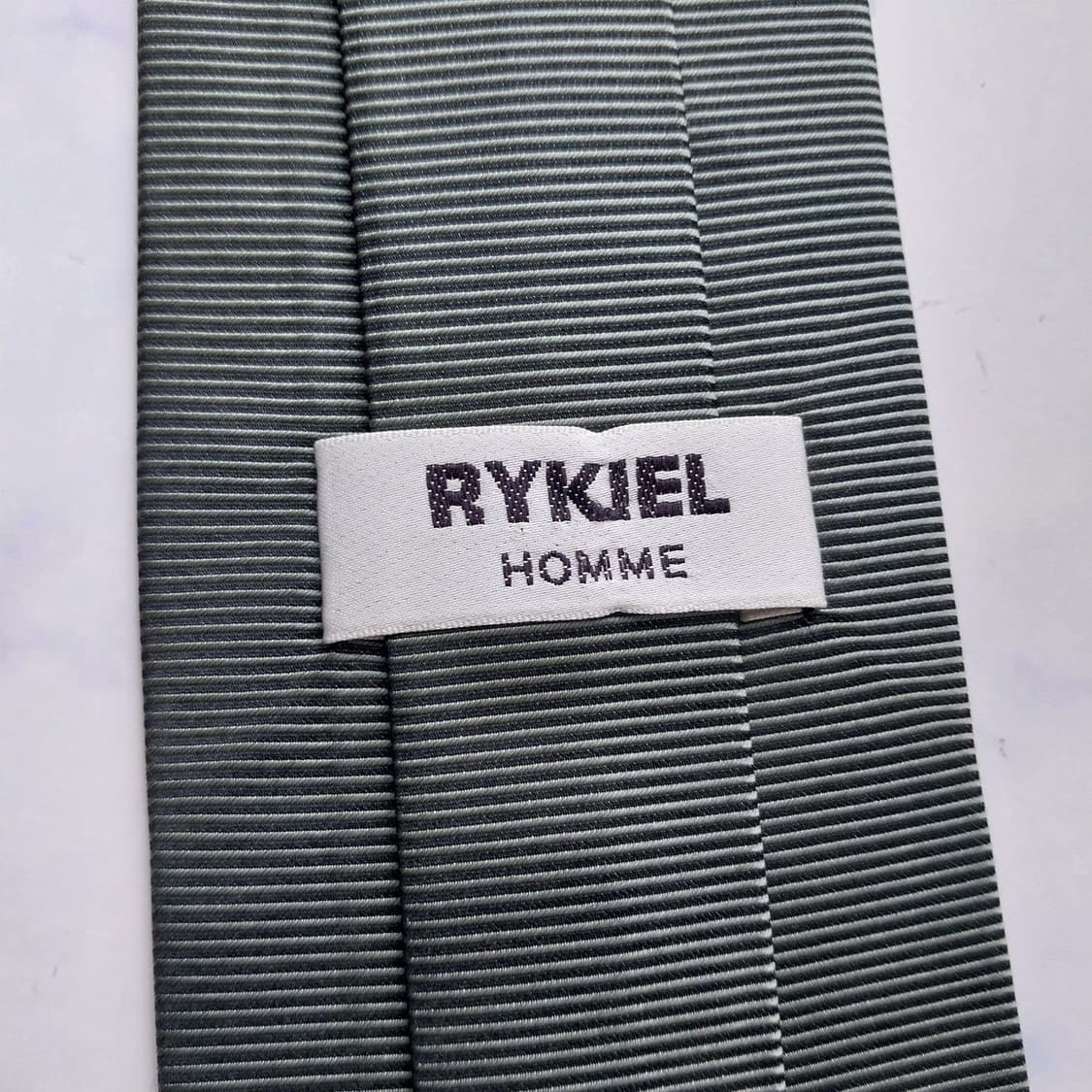 소니아 리키엘 그린 리브 패턴 넥타이 9.9cm A+등급 K2906 상품이미지9